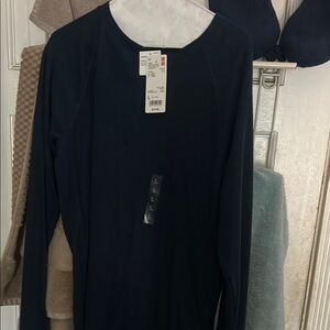 Navy Long Sleeve Top